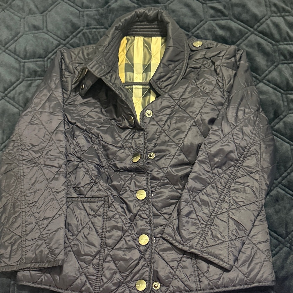 Burberry Black Quilted Kids Jacket